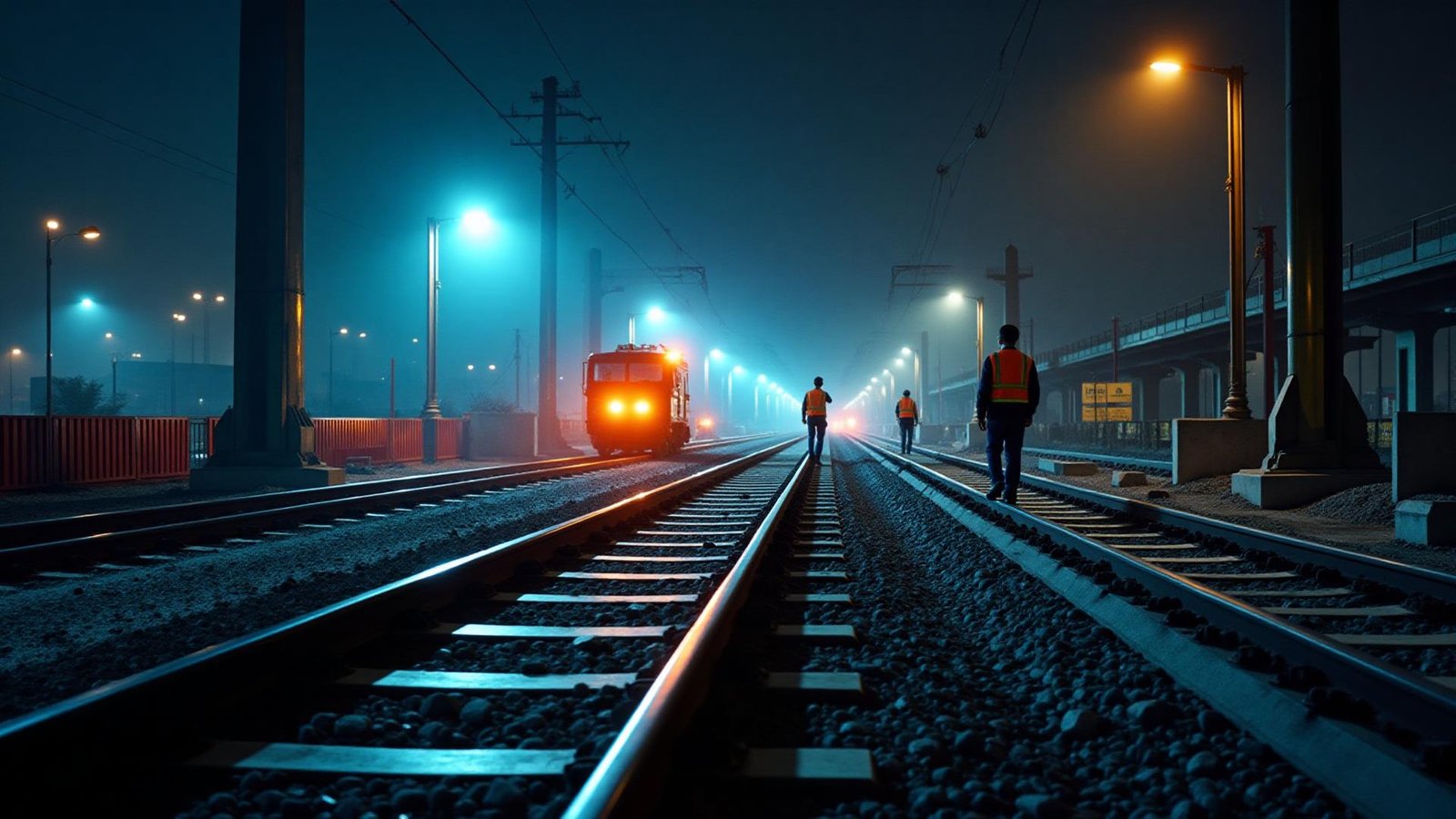 Construction at night